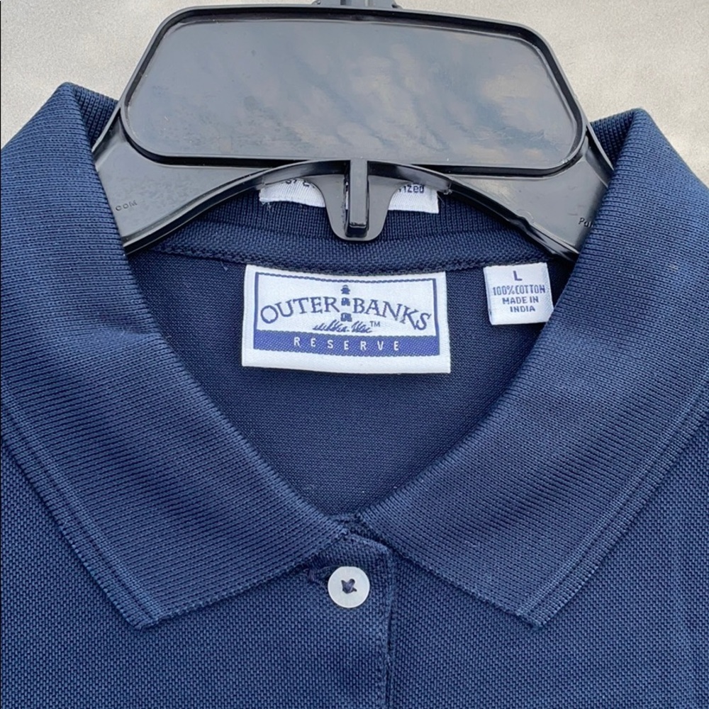 NWT Outer Banks Reserve Double Mercerized Blue School Polo Shirt L School Girls